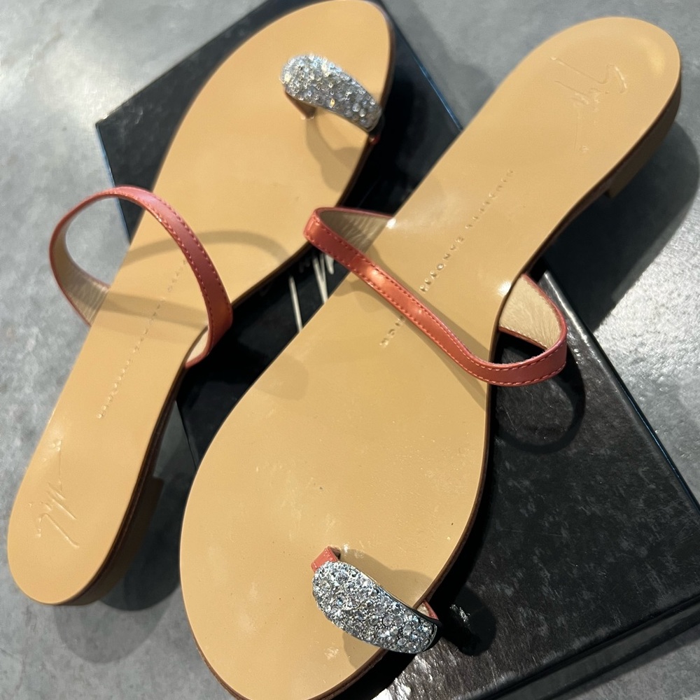 Giuseppe Zanotti Rock Rose Gold Metallic Sandals